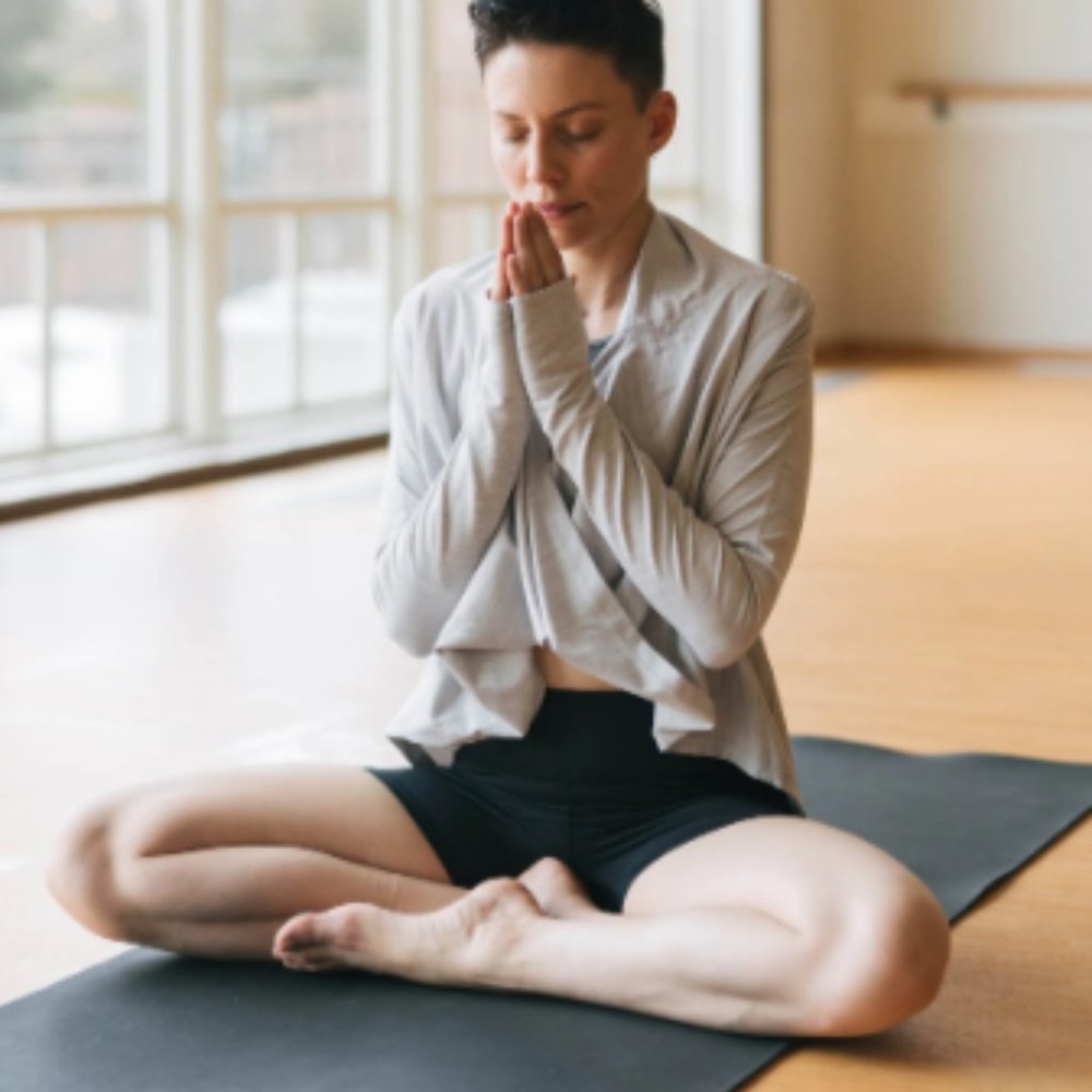 Cream Yoga Shawl